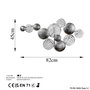 Wallity Aurora 5 - Escultura de pared de metal plata